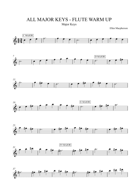 ALL MAJOR KEYS - FLUTE WARM UP