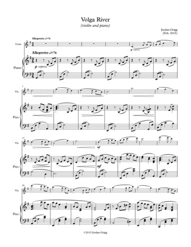 Volga River (violin and piano)