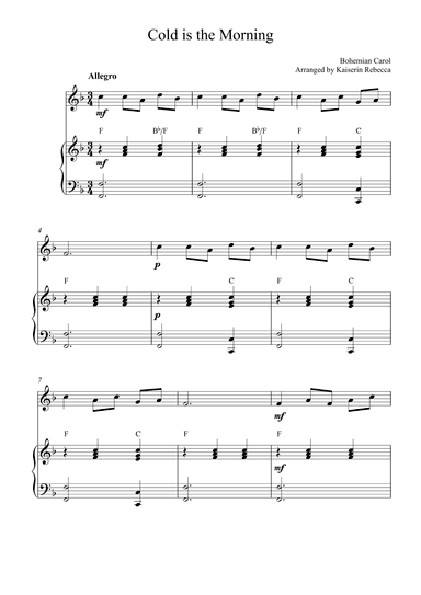 Cold is the Morning (arr. Kaiserin Rebecca)