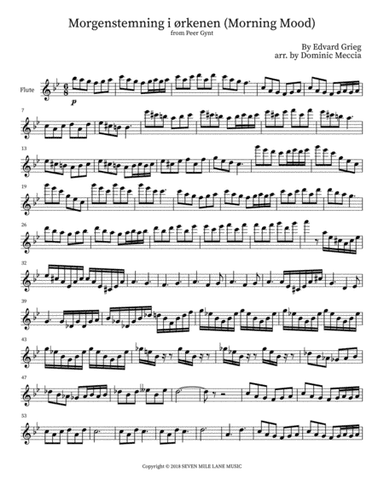 Morgenstemning (morning Mood) (arr. Dominic Meccia)