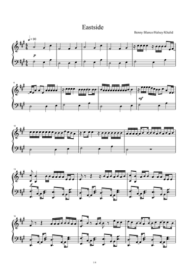 Eastside (arr. benny blanco, Halsey & Khalid)