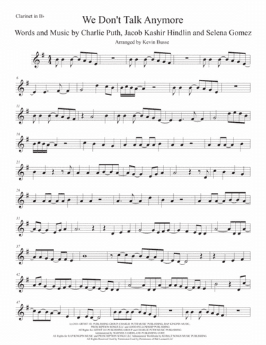 We Don't Talk Anymore (arr. Kevin Busse)