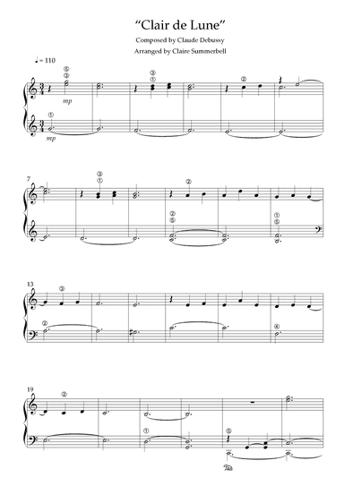 Clair de Lune (arr. Claire Summerbell)