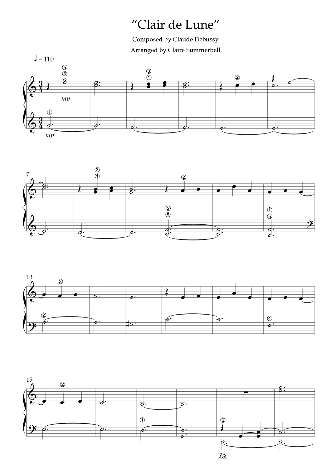 Clair de Lune (arr. Claire Summerbell)