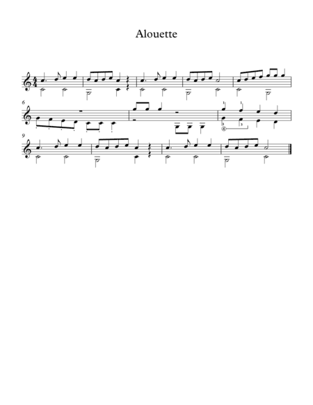 Alouette (arr. Milan Mitic)