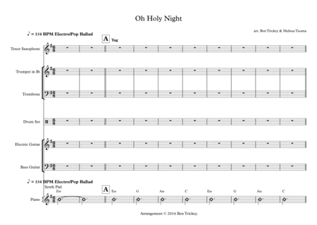 Oh Holy Night Contemporary Arrangement (arr. Ben Trickey)