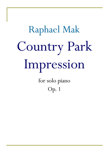 Country Park Impression, op. 1