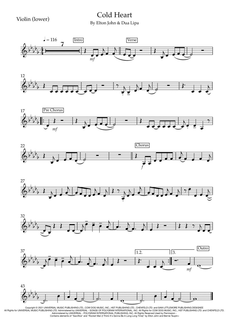 Cold Heart (pnau Remix) (arr. Matt Luff)