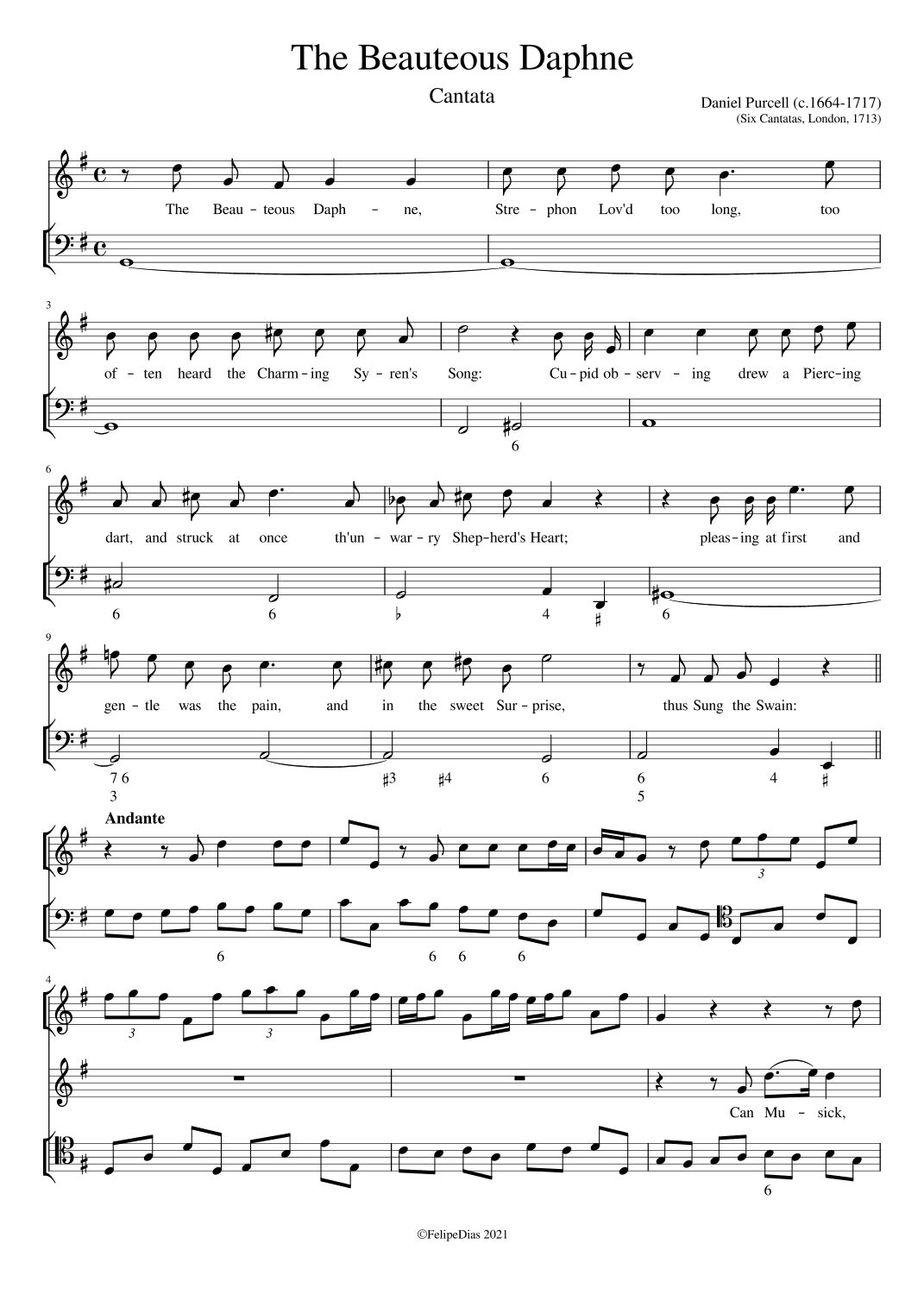 The beauteous Daphne (arr. Early Music Scores)