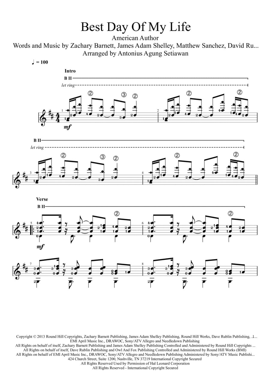 Best Day Of My Life (arr. Antonius Agung Setiawan)