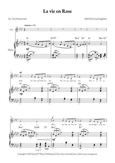 La Vie En Rose (arr. Tom Drummond)