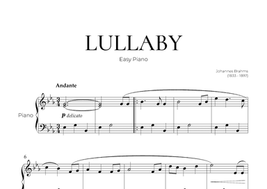 Lullaby (Easy Piano) - Johannes Brahms (arr. Pedro Merendi)