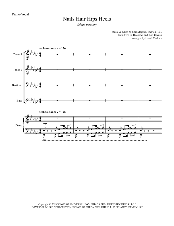 Nails, Hair, Hips, Heels (arr. David Maddux)