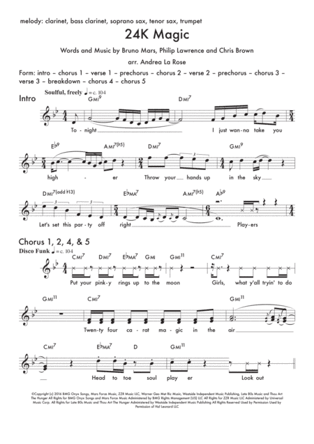 24K Magic (arr. Andrea La Rose)