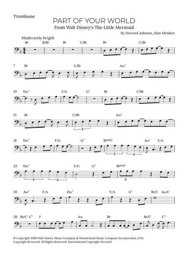 Part Of Your World (reprise) (arr. Alex Nunes Rodrigues)