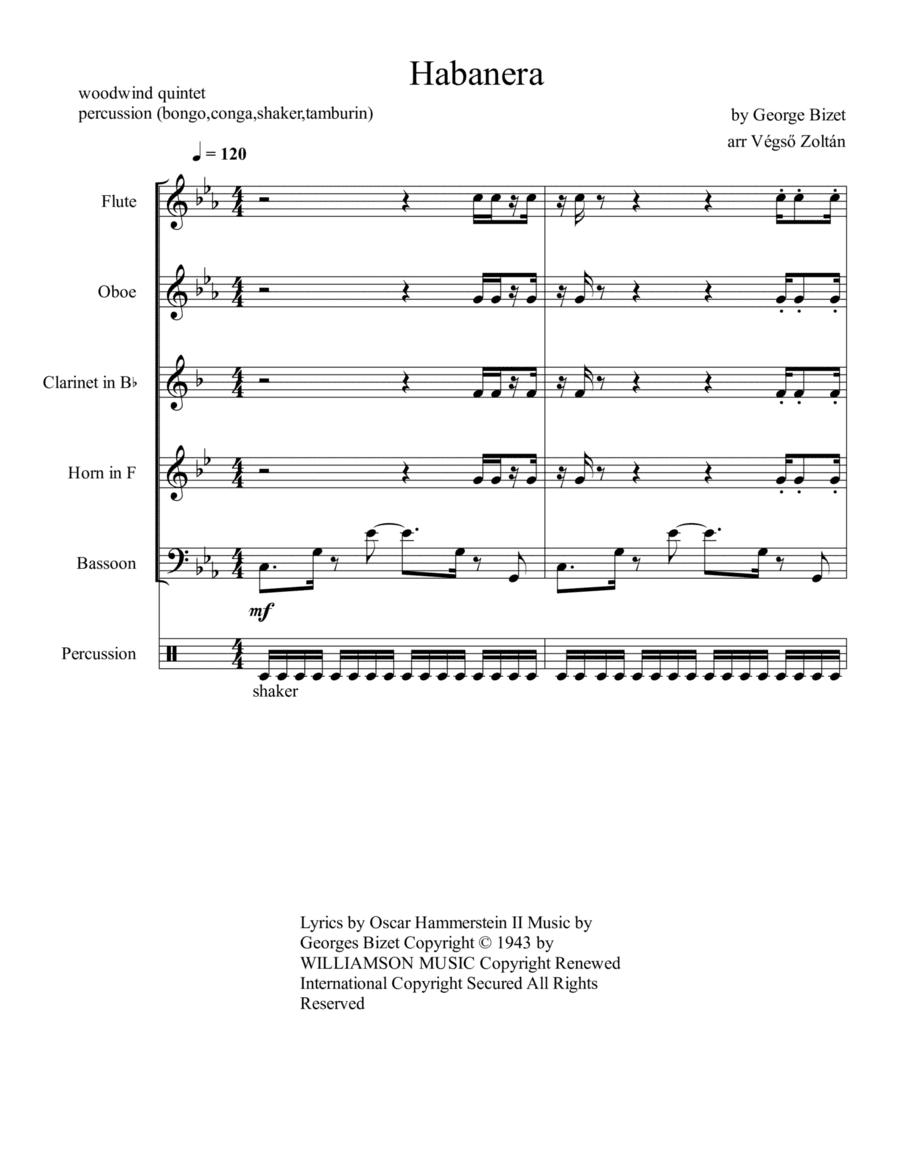 Dat's Love (habanera) (arr. Zoltan Vegso)