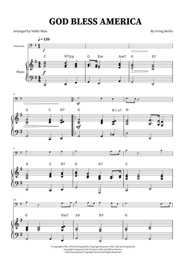 God Bless America ® (arr. Valdir Maia)