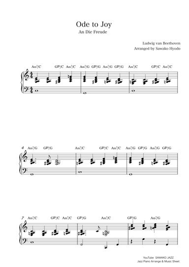 Ode to Joy (jazz piano for advance) (arr. Sawako Hyodo)