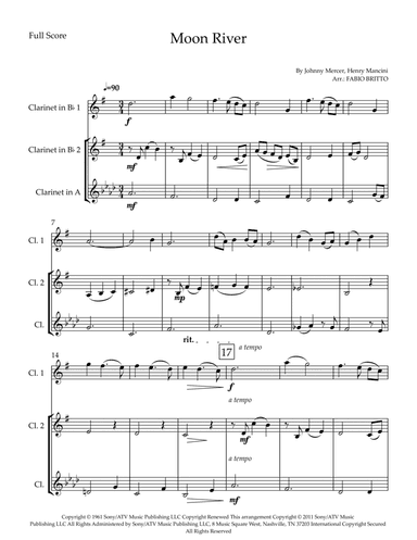 Moon River (arr. Fabio Britto)