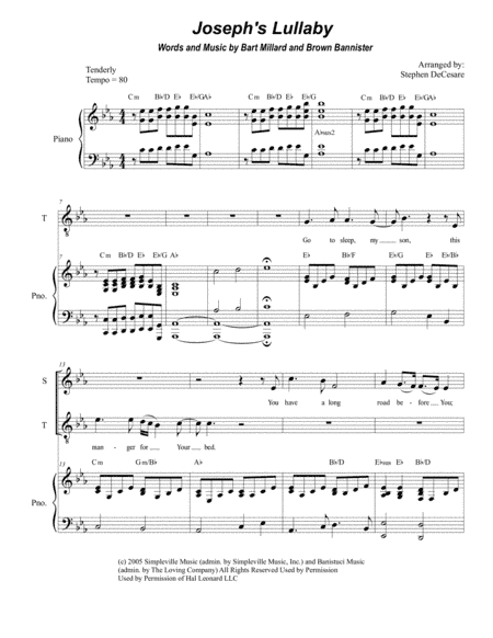 Joseph's Lullaby (arr. Stephen DeCesare)