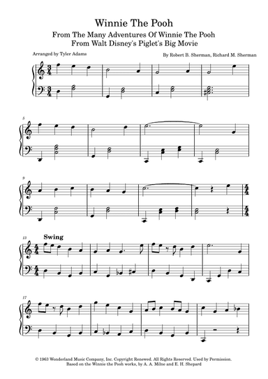 Winnie The Pooh (arr. Tyler Adams)