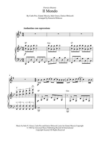 Il Mondo (arr. Kaiserin Rebecca)