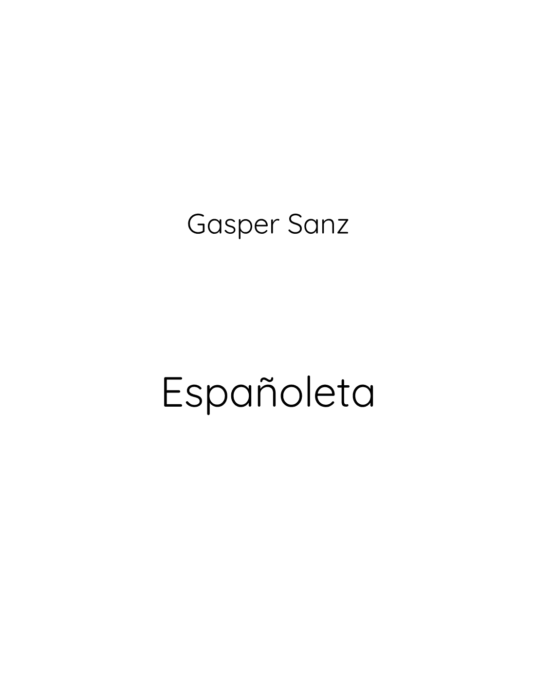 Españoleta (arr. Jesus Palominos)