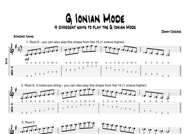 G Ionian Mode (4 Ways to Play)