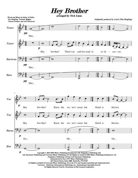 Hey Brother (arr. Nick Luna)