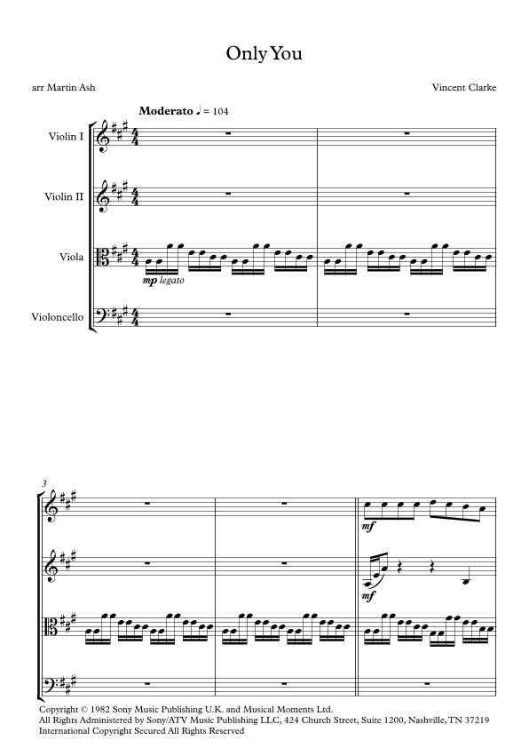 Only You (arr. Martin Ash)