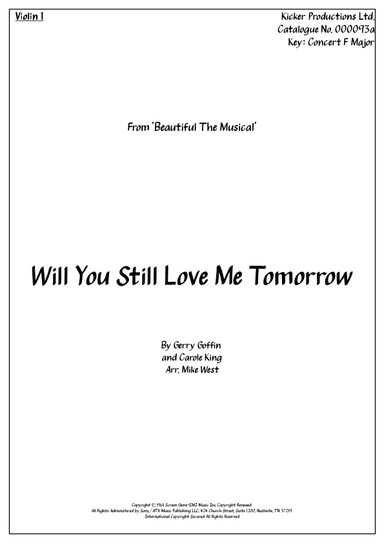 Will You Love Me Tomorrow (will You Still Love Me Tomorrow) (arr. Michael Storeton-West)