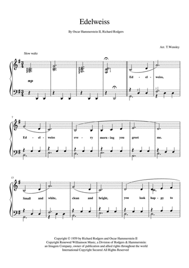 Edelweiss (arr. T.Wensley)