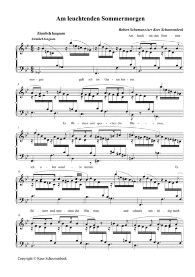 Am leuchtenden Sommermorgen (arr. Kees Schoonenbeek)
