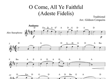 O Come, All Ye Faithful (Adeste Fidelis) (arr. Gildson Cerqueira)
