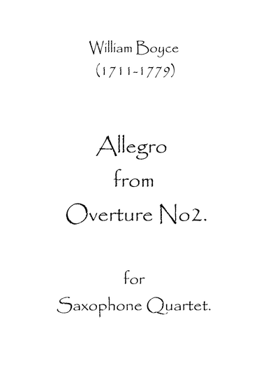 Allegro from Overture No.2 (arr. Spence Bundy)