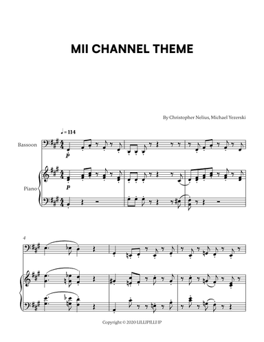 Mii Channel Theme (arr. Cadenza Editions)