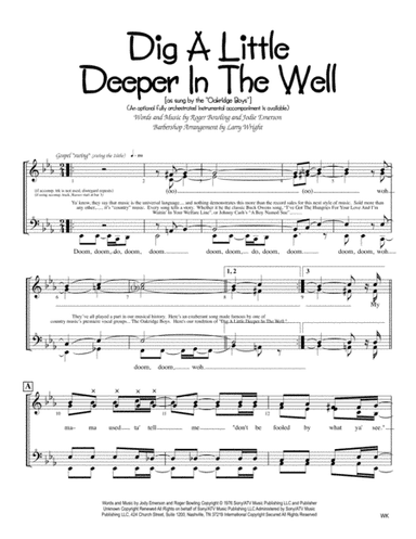 Dig A Little Deeper In The Well (arr. Larry Wright)