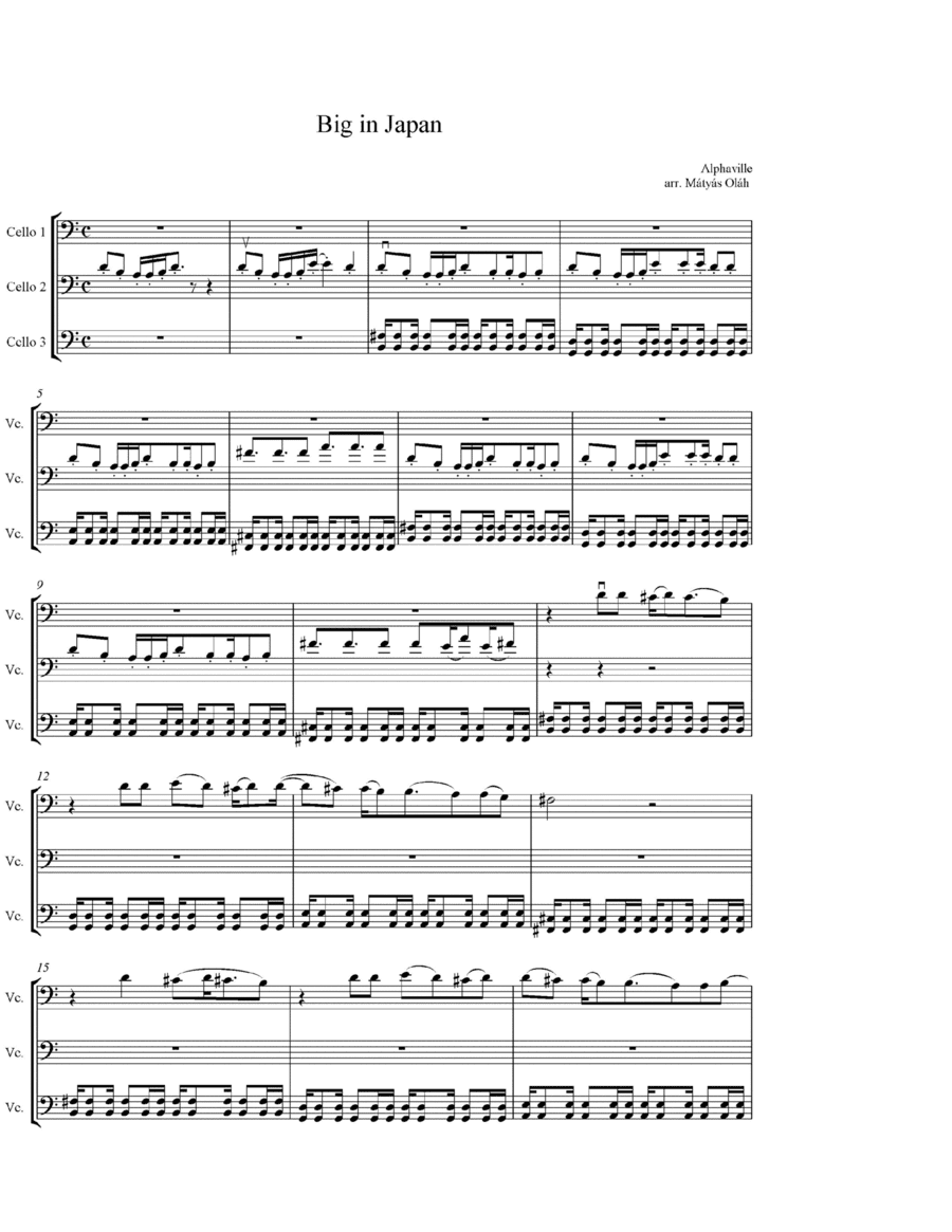 Big In Japan (arr. Matyas Olah)