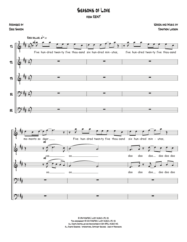 Seasons Of Love (arr. Deke Sharon)