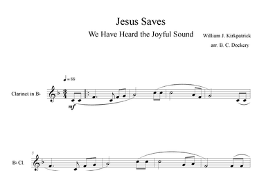Jesus Saves (Clarinet Solo) (arr. B. C. Dockery)