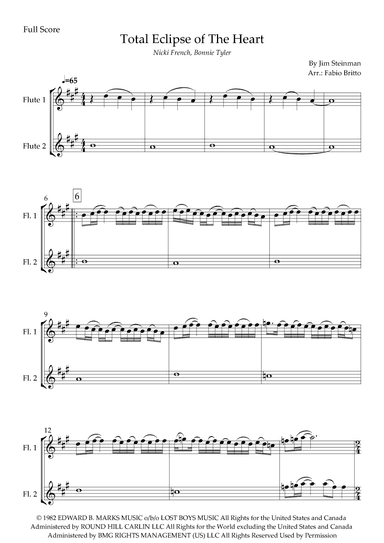 Total Eclipse Of The Heart (arr. Fabio Britto)