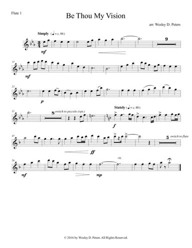Be Thou My Vision (Flute Sextet) (arr. Wesley D. Peters)