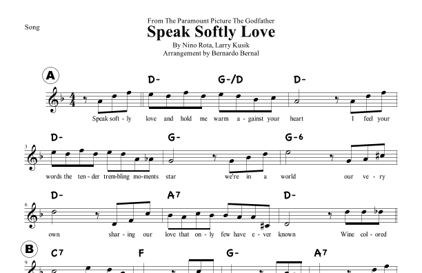 Speak Softly Love (arr. Bernardo Bernal)
