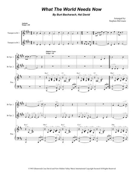 What The World Needs Now Is Love (arr. Stephen DeCesare)