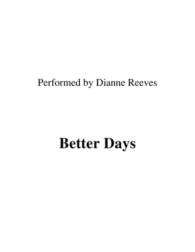 Better Days (arr. Ronn M)