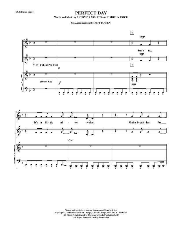 Perfect Day (arr. Jeffrey Bowen)