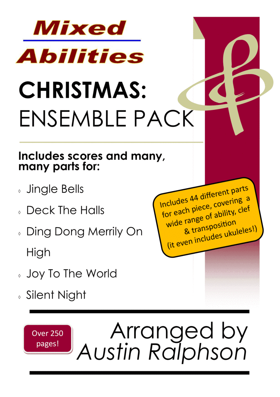 COMPLETE Christmas ensemble pack (5 pieces) - Mixed Abilities Ensembles for Classroom Groups (arr. Austin Ralphson)
