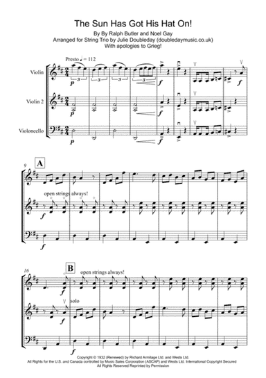 The Sun Has Got His Hat On (he's Coming Out Today) (arr. Julie Doubleday)