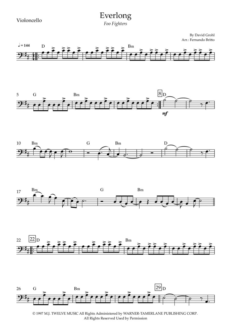 Everlong (arr. Fernando Britto)