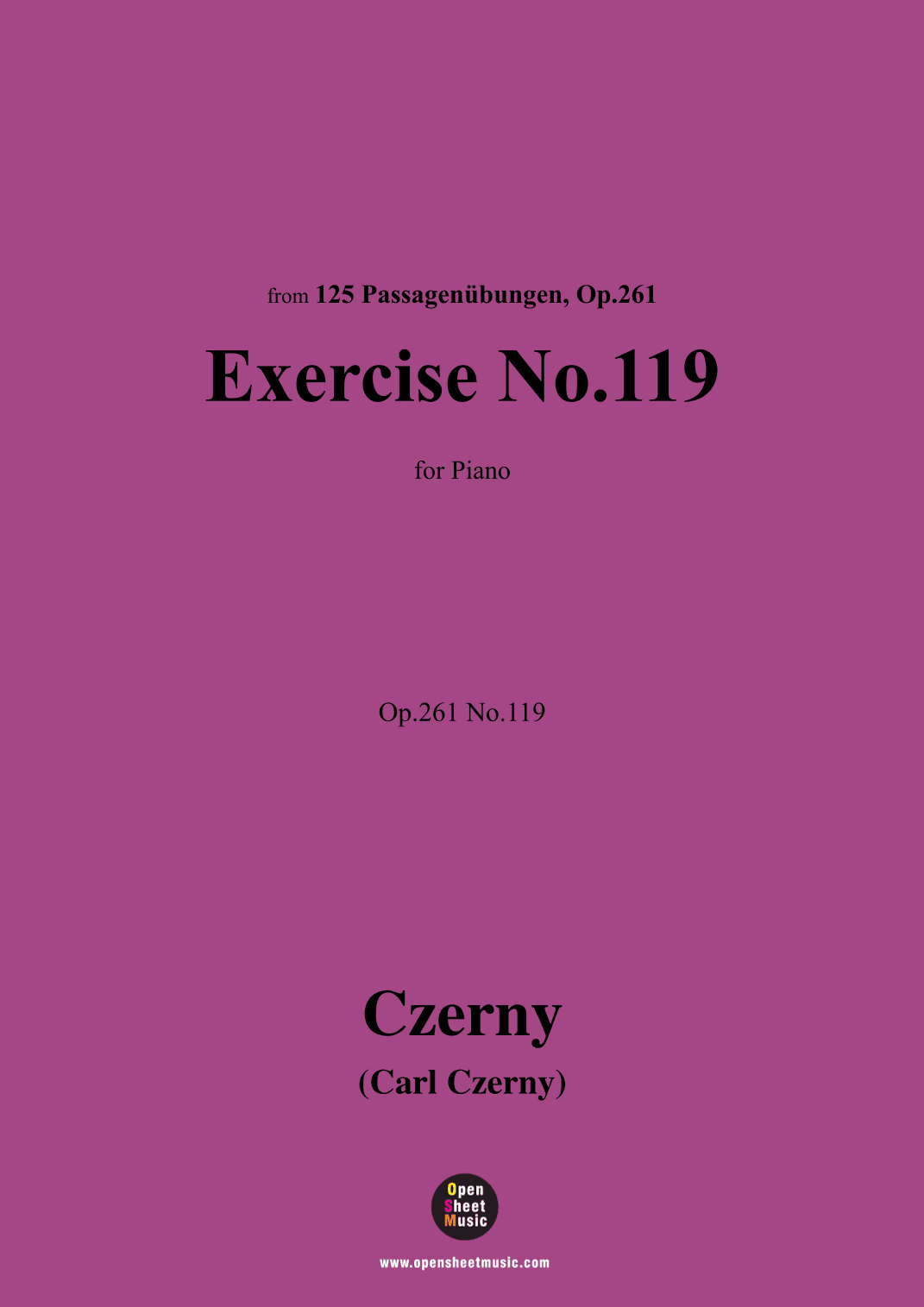 C. Czerny-Exercise No.119,Op.261 No.119 (arr. OSM Press)